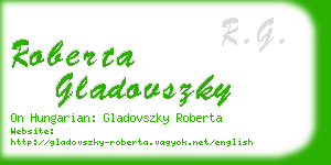 roberta gladovszky business card